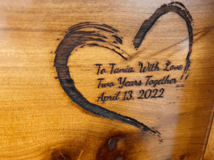 engraving wooden box