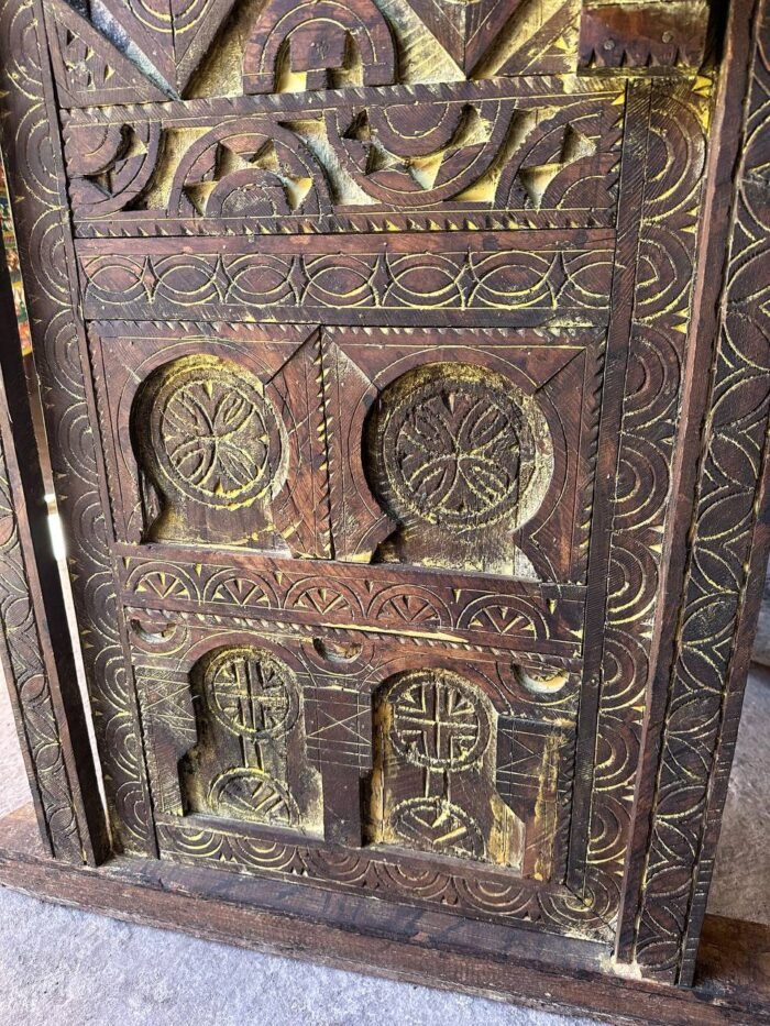 Vintage Door With Knob, Custom Moroccan Moorish Wooden Door – Authentic Home Decor