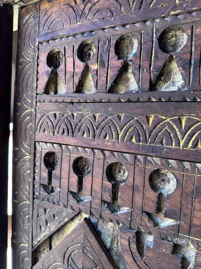 Vintage Door With Knob, Custom Moroccan Moorish Wooden Door – Authentic Home Decor