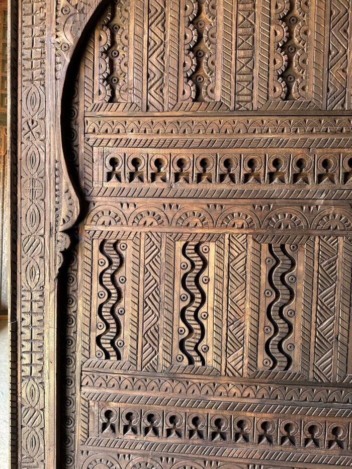 Custom Moroccan Handmade Wood Doors, Artisan Vintage Elegance – Authentic Home Decor