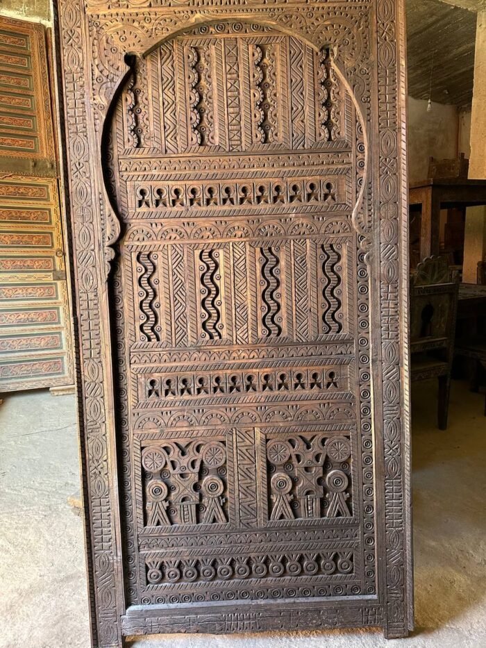 Custom Moroccan Handmade Wood Doors, Artisan Vintage Elegance – Authentic Home Decor