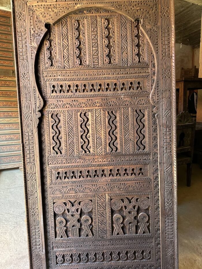 Custom Moroccan Handmade Wood Doors, Artisan Vintage Elegance – Authentic Home Decor