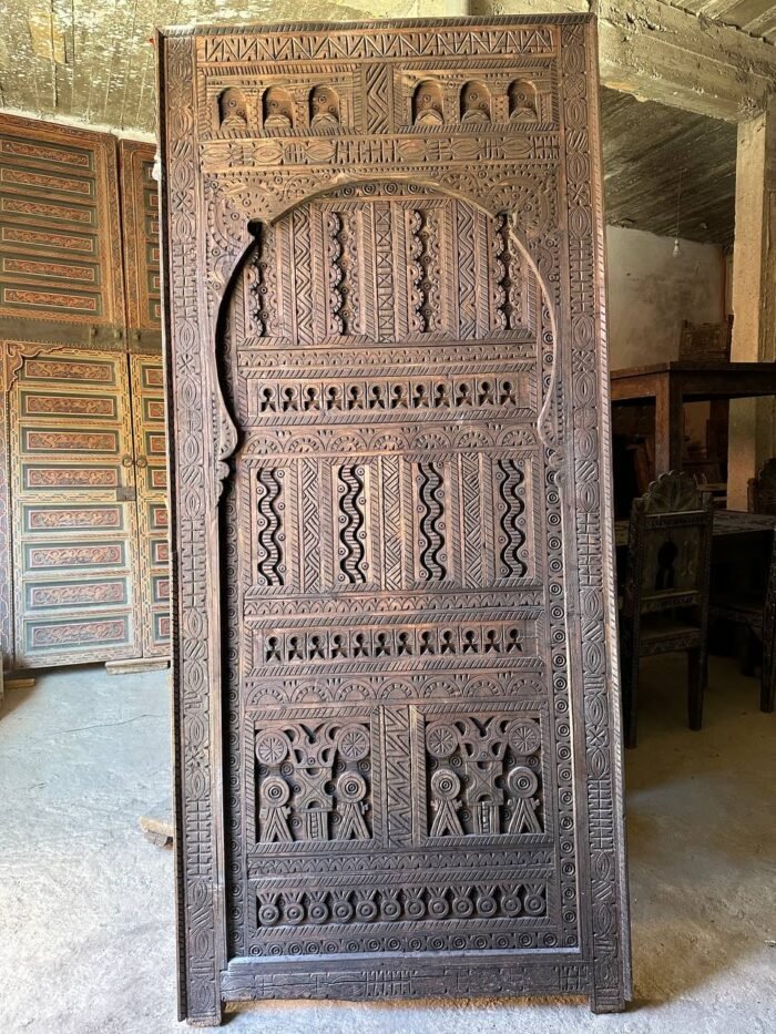 Custom Moroccan Handmade Wood Doors, Artisan Vintage Elegance – Authentic Home Decor