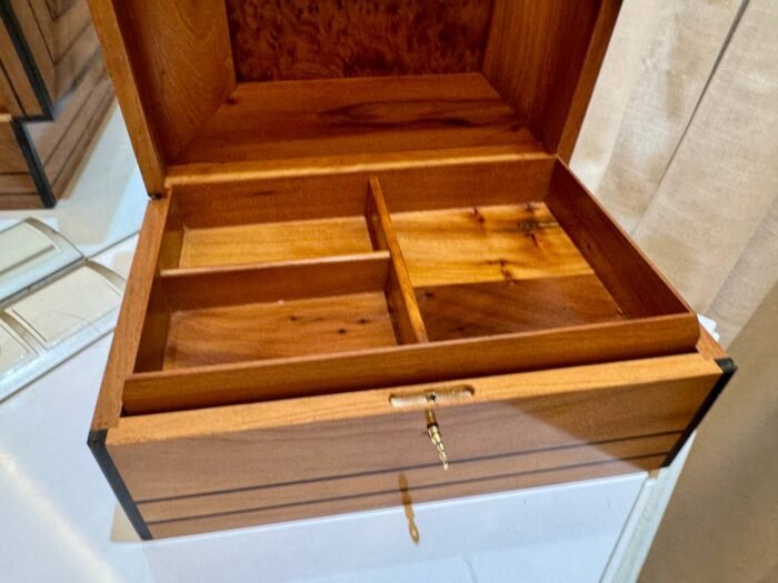 Wooden Box With Lid, Lockable Thuya Wood Organizer – Authentic Home Decor