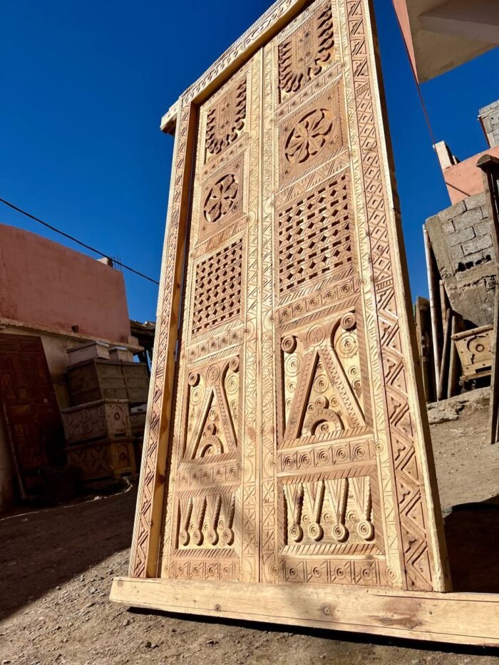 Antique Double Door | Authentic Vintage Carved Cedar Door Panel – Authentic Home Decor