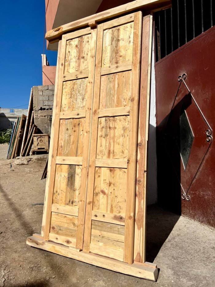 Antique Double Door | Authentic Vintage Carved Cedar Door Panel – Authentic Home Decor