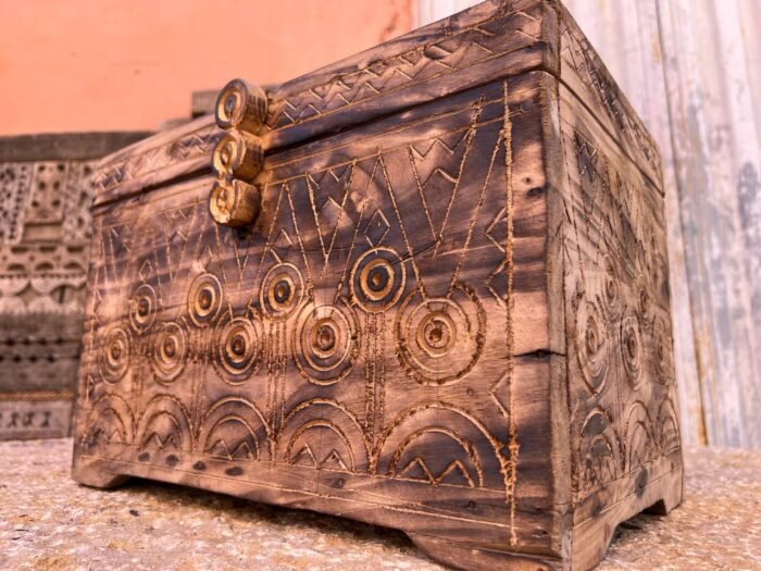 Wood Cabinet Custom Storage Chest Luxury Berber – Authentic Home Decor