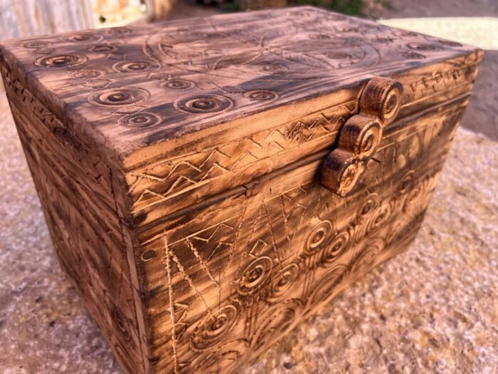 Wood Cabinet Custom Storage Chest Luxury Berber – Authentic Home Decor