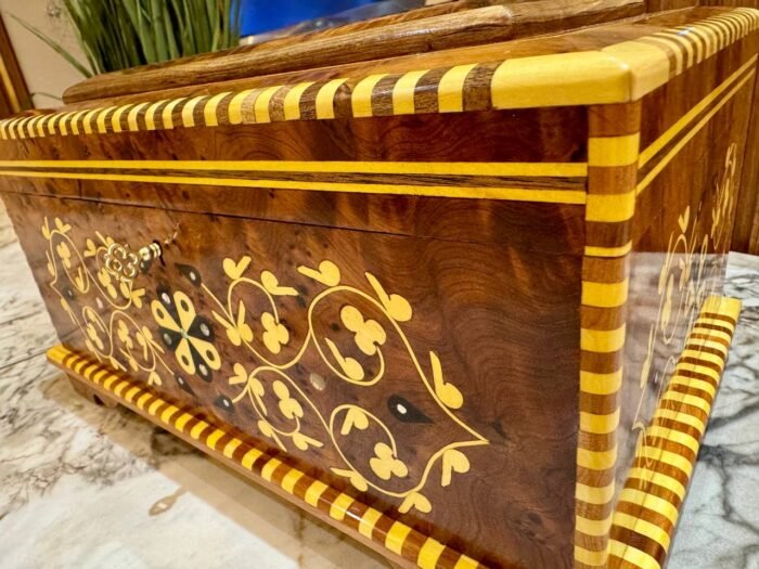 Keepsake Luxury Box Handcrafted Moroccan Thuya Burl Jewelry Box – Authentic Home Decor