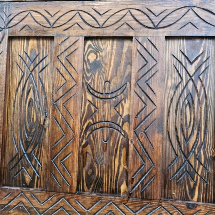 Hand Carved Moroccan Door with Knobs, Timeless Elegance for Your Space – Authentic Home Decor